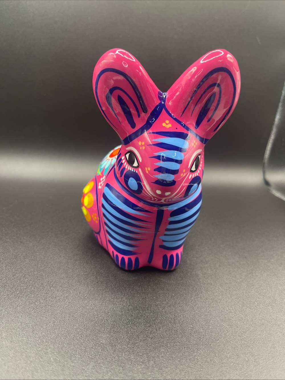 Talavera Mexican Pottery Rabbit Coin Bank